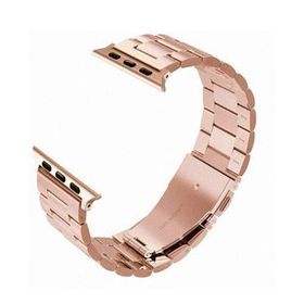 Gpack Apple Watch 44 mm Kılıf Metal Sıralı Gold Kordon