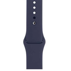 Gpack Apple Watch 44 mm Kılıf Silikon Düz Renkli KRD 11 Lacivert Kordon