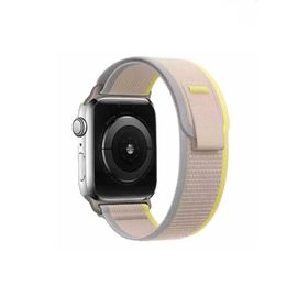 Gpack Apple Watch 44 mm Renkli ​​​​krd-77 Örgülü Hasır Tokalı Kordon