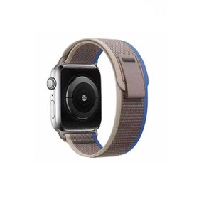 Gpack Apple Watch 44 mm Renkli ​​​​krd-77 Örgülü Hasır Tokalı Kordon