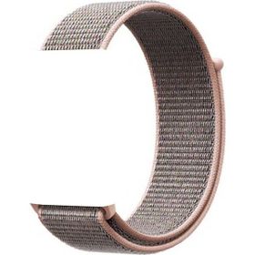 Gpack Apple Watch 44mm Kumaş Cırt Cırt Kordon Velcro Açık Pembe Cep Telefonu Kılıf
