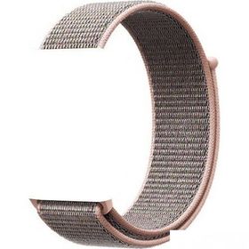 Gpack Apple Watch 44mm Kumaş Cırt Cırt Kordon Velcro Açık Pembe Cep Telefonu Kılıf