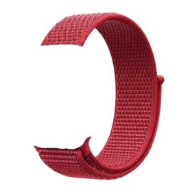 Gpack Apple Watch 44mm Kumaş Cırt Cırt Kordon Velcro Açık Pembe Cep Telefonu Kılıf