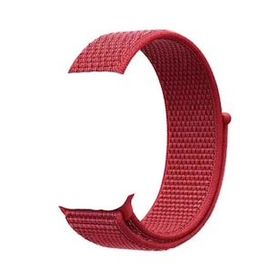 Gpack Apple Watch 44mm Kumaş Cırt Cırt Kordon Velcro Açık Pembe Cep Telefonu Kılıf