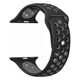 Gpack Apple Watch 6 40 mm Delikli Çift Renk Silikon Renksiz Kordon