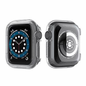 Gpack Apple Watch 6 40 mm Önü Arkası Açık Renkli Silikon Renksiz Kordon
