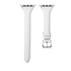 Gpack Apple Watch 6 44 mm Deri Renkli İnce Tasarım KRD 28 Pembe Kordon