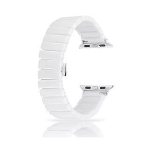Gpack Apple Watch 6 44 mm Parlak Seramik Kaplama Metal ZR Beyaz Kordon