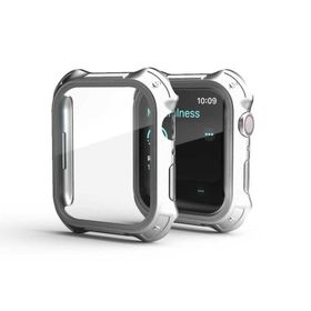 Gpack Apple Watch 7 41 mm Sert Silikon Gard 10 Kasa ve Ekran Koruma