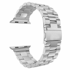 Gpack Apple Watch 7 45 mm Metal Sıralı Kordon KRD 04 Gümüş Kordon