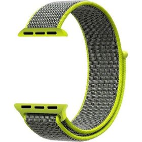 Gpack Apple Watch SE 40 mm Kumaş Cırtcırtlı Kordon Yeşil Kordon