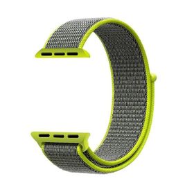 Gpack Apple Watch SE 40 mm Kumaş Cırtcırtlı Kordon Yeşil Kordon