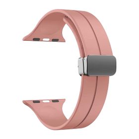 Gpack Apple Watch Series 3 4 5 44 mm KRD84 Siyah Ayalanabilir Mıknatıslı Mat Silikon Kordon