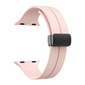 Gpack Apple Watch Series 3 4 5 44 mm KRD84 Siyah Ayalanabilir Mıknatıslı Mat Silikon Kordon