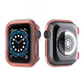 Gpack Apple Watch Series 3 4 5 6 44 mm Önü Arkası Açık Renkli Silikon Renksiz Kordon