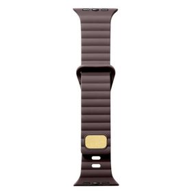 Gpack Apple Watch Series 8 41 mm KRD73 Kaherengi Silikon Metal Tokalı Ayarlanabilir Kordon