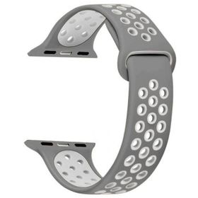 Gpack Apple Watch Series 8 45 mm Delikli Çift Renk Silikon Kordon