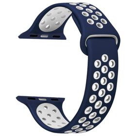 Gpack Apple Watch Series 8 45 mm Delikli Çift Renk Silikon Kordon