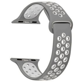 Gpack Apple Watch Series 8 45 mm Delikli Çift Renk Silikon Kordon