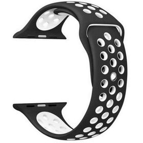 Gpack Apple Watch Series 8 45 mm Delikli Çift Renk Silikon Kordon