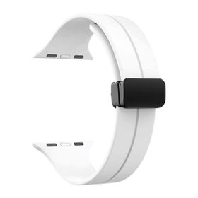 Gpack Apple Watch Series 8 45 mm KRD84 Siyah Ayalanabilir Mıknatıslı Mat Silikon Kordon