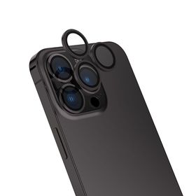 Gpack CL13 Siyah Safir Cam Metal A Kalite İnce Slim Apple iPhone 15 Pro Max Kamera Koruyucu