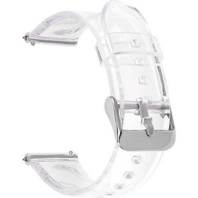 Gpack Fossil Gen 5e FTW4055 Metal Tokalı Şeffaf Silikon Krd 13 Şeffaf Kordon