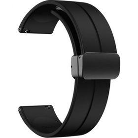 Gpack Garmin Forerunner 265 HS19 Siyah Silikon Mıknatıslı Ayarlanabilir Kordon