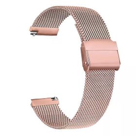 Gpack Garmin VivoActive 4 Çıtçıtlı Hasır Metal Örgülü KRD 45 Gold Kordon