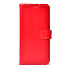Gpack General Mobile GM8 Go Local Cüzdan Standlı Kartvizitli Kırmızı Cep Telefonu Kılıfı