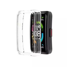 Gpack Honor Band 6 Önü Kapalı Şeffaf Silikon Renksiz Kordon