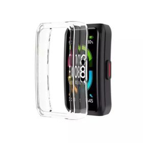 Gpack Honor Band 6 Önü Kapalı Şeffaf Silikon Renksiz Kordon