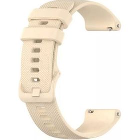 Gpack Honor Watch GS 3 Benekli Kancalı Silikon Bej Kordon