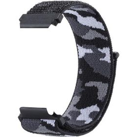 Gpack Honor Watch GS 3 Cırtcırt Asker Desenli Kumaş Ayarlanabilir Siyah Kordon