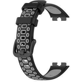 Gpack Huawei Band 8 Antrasit Delikli Çift Renk Silikon Kordon