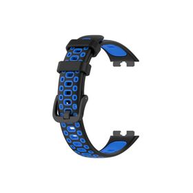 Gpack Huawei Band 8 Mavi Delikli Çift Renk Silikon Kordon
