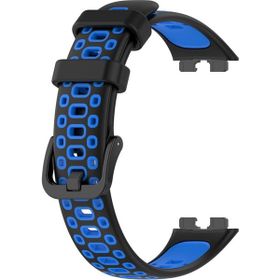 Gpack Huawei Band 8 Mavi Delikli Çift Renk Silikon Kordon