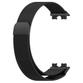 Gpack Huawei Band 8 Siyah Hasır Metal Örgülü Ayarlanabilir Kordon