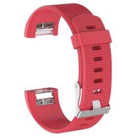 Gpack Huawei Fitbit Charge 2 Silikon Kancalı Benekli Kırmızı Kordon