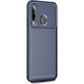 Gpack Huawei Honor 20 Lite Negro Karbon Dizayn Nano Glass Lacivert Silikon Kılıf
