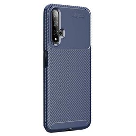 Gpack Huawei Honor 20 Negro Karbon Dizayn Nano Glass Lacivert Silikon Cep Telefonu Kılıf