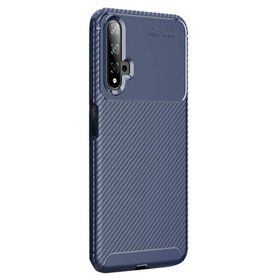Gpack Huawei Honor 20 Negro Karbon Dizayn Nano Glass Lacivert Silikon Cep Telefonu Kılıf