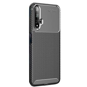 Gpack Huawei Honor 20 Negro Karbon Dizayn Nano Glass Siyah Silikon Cep Telefonu Kılıf