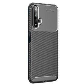 Gpack Huawei Honor 20 Negro Karbon Dizayn Nano Glass Siyah Silikon Cep Telefonu Kılıf
