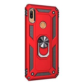 Gpack Huawei Honor 8a Vega Standlı Yüzüklü Mıknatıslı Nano Ekran Koruyucu Kalem Kırmızı Cep Telefonu Kılıf