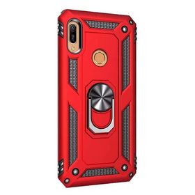 Gpack Huawei Honor 8a Vega Standlı Yüzüklü Mıknatıslı Nano Ekran Koruyucu Kalem Kırmızı Cep Telefonu Kılıf