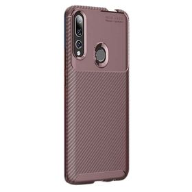 Gpack Huawei Honor 9X Negro Karbon Dizayn Nano Glass Kahverengi Silikon Cep Telefonu Kılıf