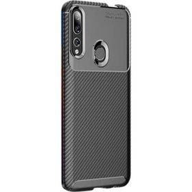 Gpack Huawei Honor 9X Negro Karbon Dizayn Nano Glass Siyah Silikon Cep Telefonu Kılıf