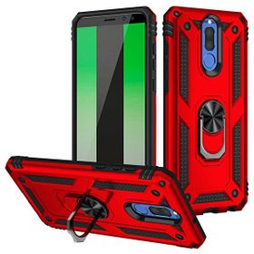 Gpack Huawei Mate 10 Lite Vega Tank Standlı Yüzüklü Mıknatıslı Kırmızı Kılıf