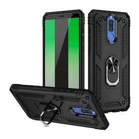 Gpack Huawei Mate 10 Lite Vega Tank Standlı Yüzüklü Mıknatıslı Kırmızı Kılıf